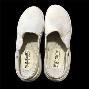 Nurse Mates Cream Slip-On Comfort Shoes